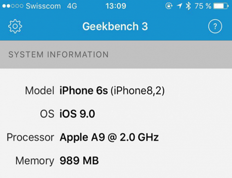 Alleged iPhone 6s Geekbench Screenshot Reveals 2.0 GHz A9 Processor, Just 1GB of RAM