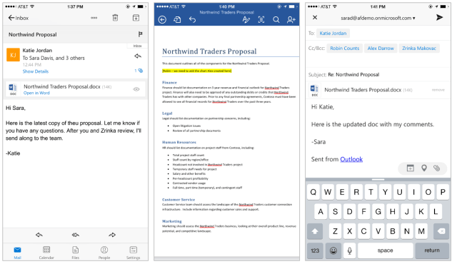 Microsoft Outlook App Can Now Open Documents for Editing in Office