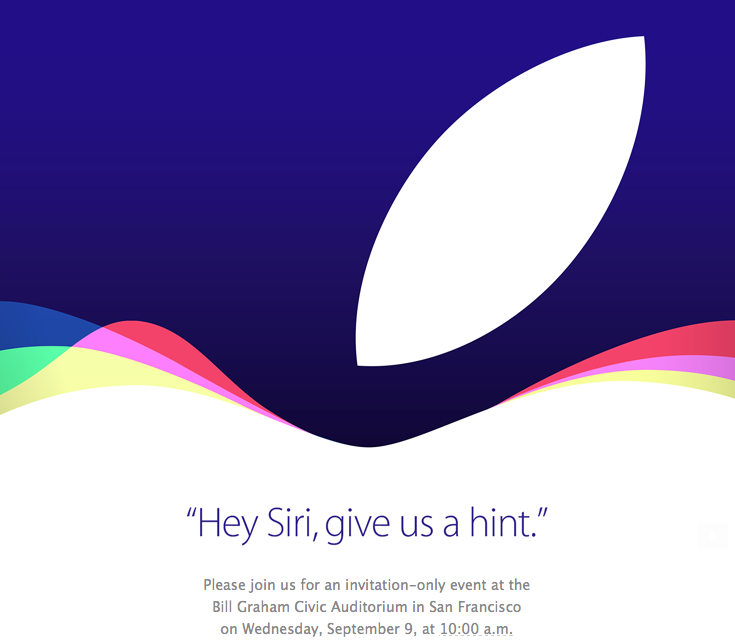 Apple Officially Announces September 9th Media Event: &#039;Hey Siri, Give Us a Hint&#039;