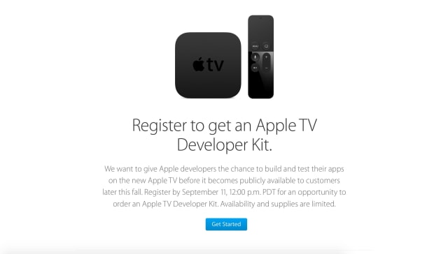 Developers Can Register to Get an Early Apple TV Developer Kit