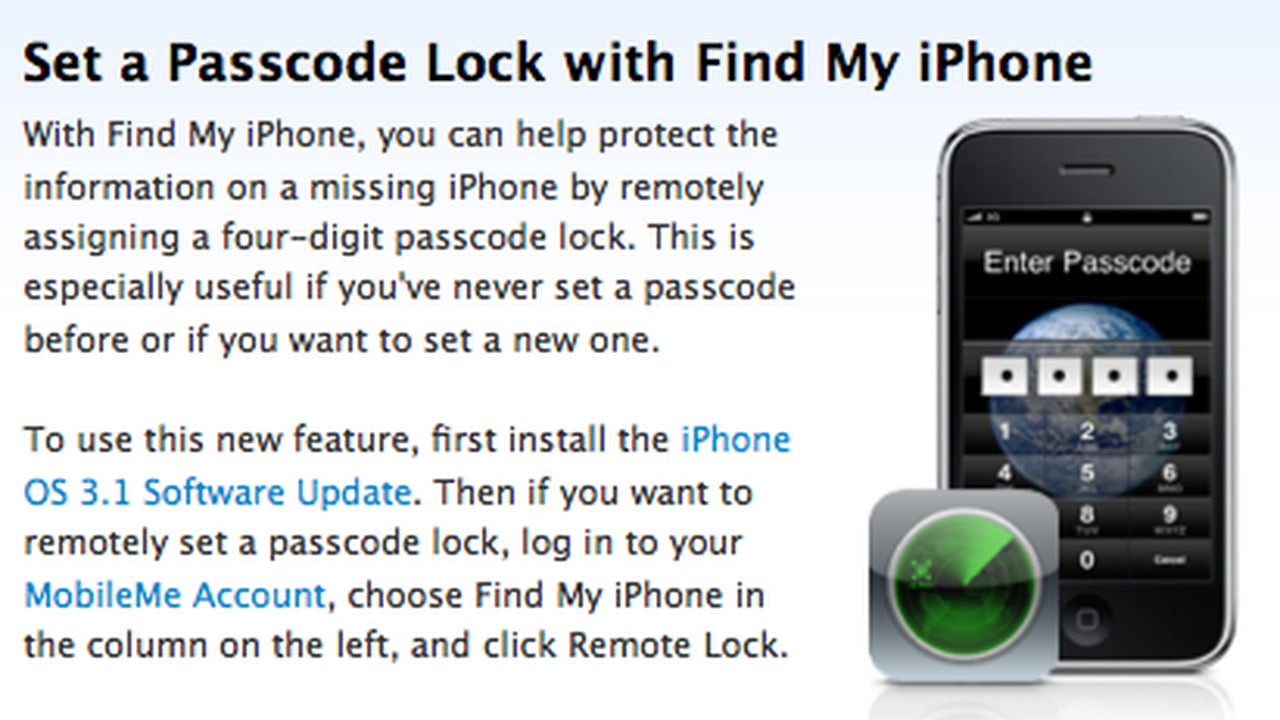 Find Iphone Passcode Set a Passcode Lock with Find My iPhone - iClarified