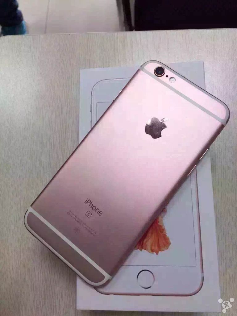 Rose gold colored iPhone 6s