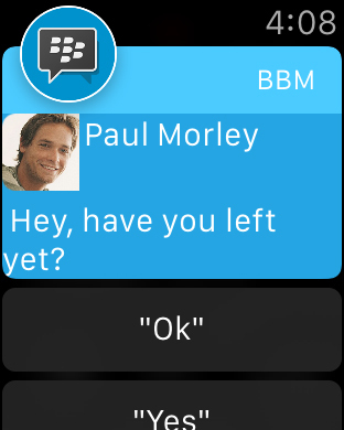 BBM is Now Available on the Apple Watch