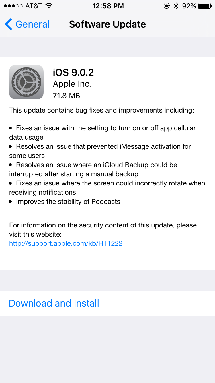 Apple Releases iOS 9.0.2 with Bug Fixes and Podcast Stability Improvements [Download]