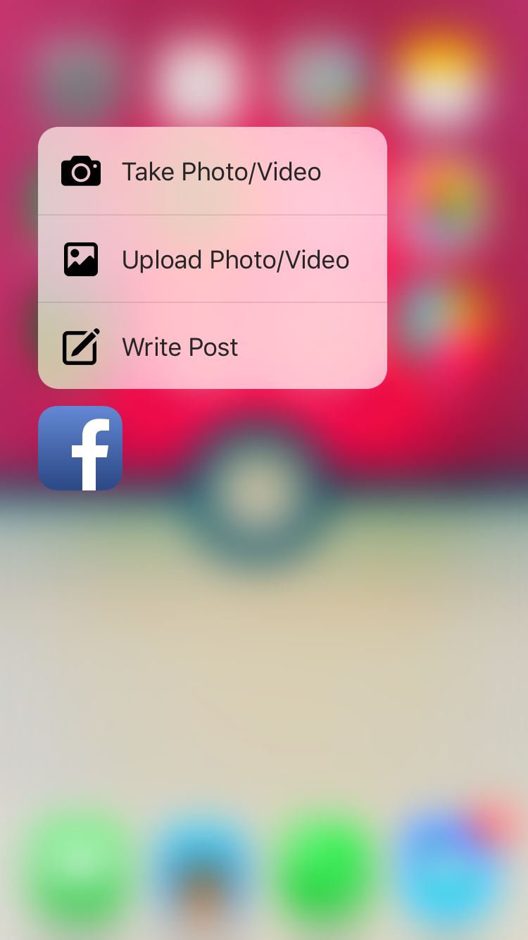 Facebook App Gets 3D Touch Support