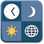 World Clock with Sun & Moon info