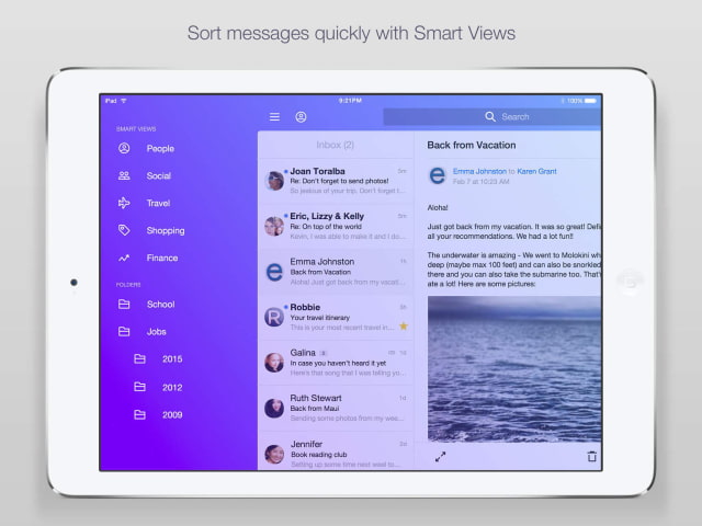 Yahoo Unveils Redesigned Mail App With Support for AOL, Outlook, More