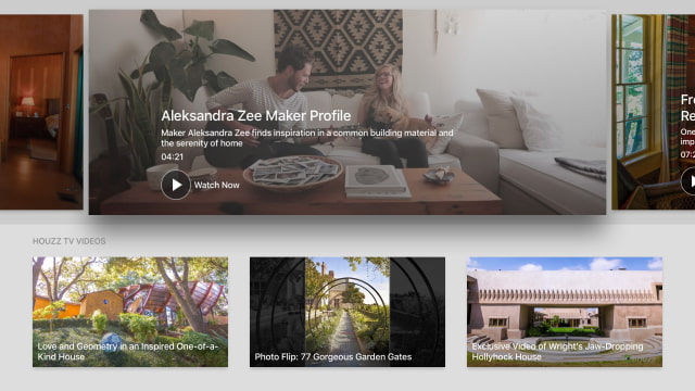 Houzz Launches App for the New Apple TV