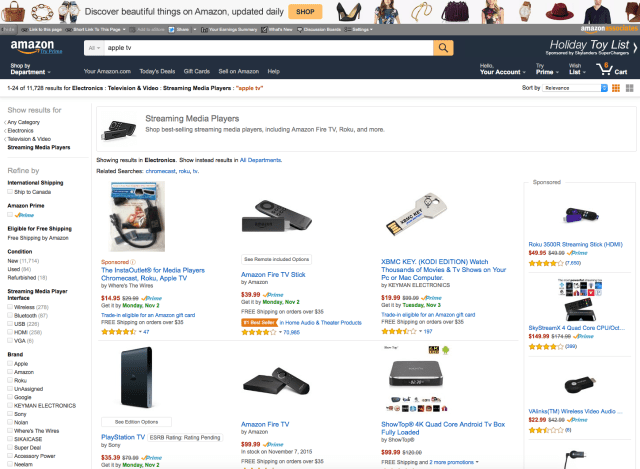 Amazon Stops Selling the Apple TV