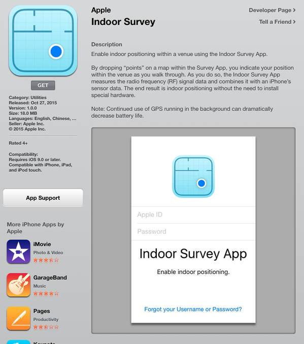 Apple Has a Hidden &#039;Indoor Survey&#039; App for iPhone