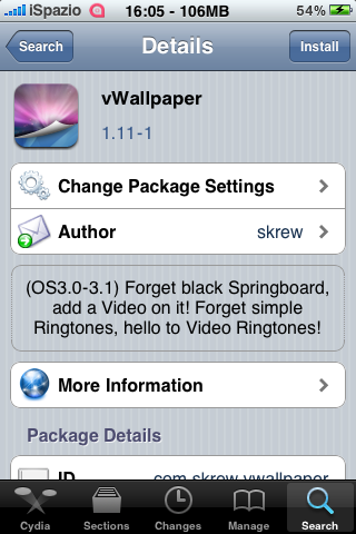 Video Wallpaper and Ringtones for iPhone OS 3.1