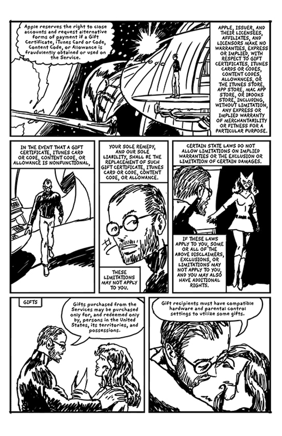 The iTunes Terms &amp; Conditions as Graphic Novels Starring Steve Jobs [Comic]