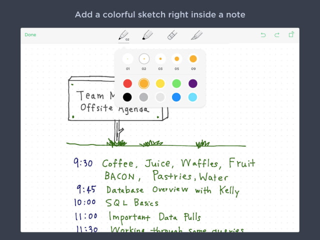 Evernote App Gets Support for iPad Pro, Apple Pencil, Multitasking on iPad, Colorful Sketches