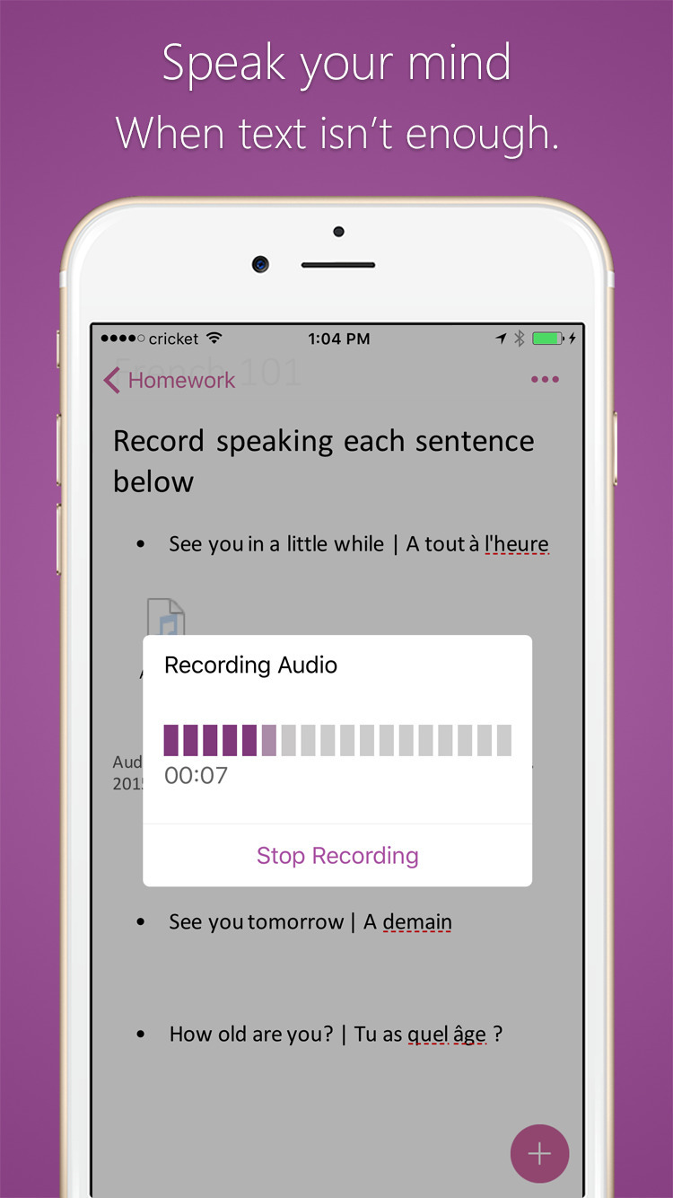 Microsoft OneNote Gets 3D Touch Shortcuts, Support for Recording Audio Notes, More