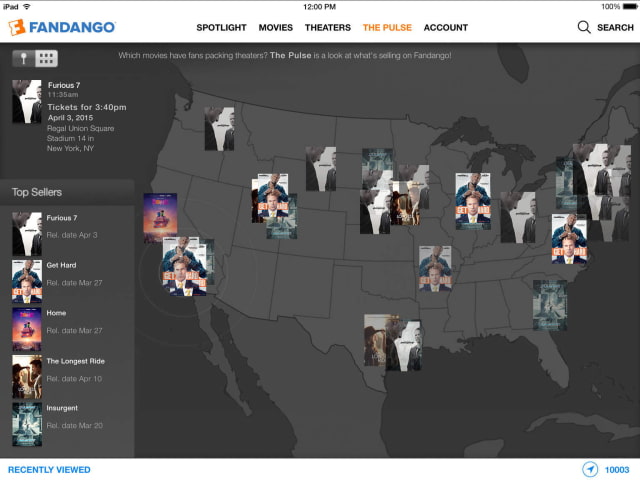Fandango Now Lets You Buy Movie Tickets With Apple Pay