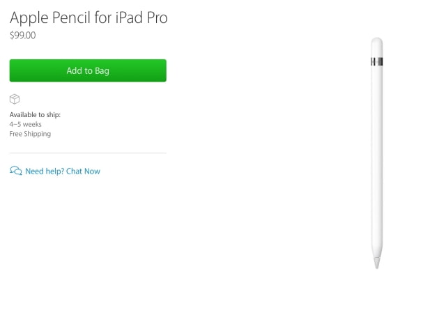 The Apple Pencil and iPad Pro Smart Keyboard Aren&#039;t Available to Ship for 4-5 Weeks
