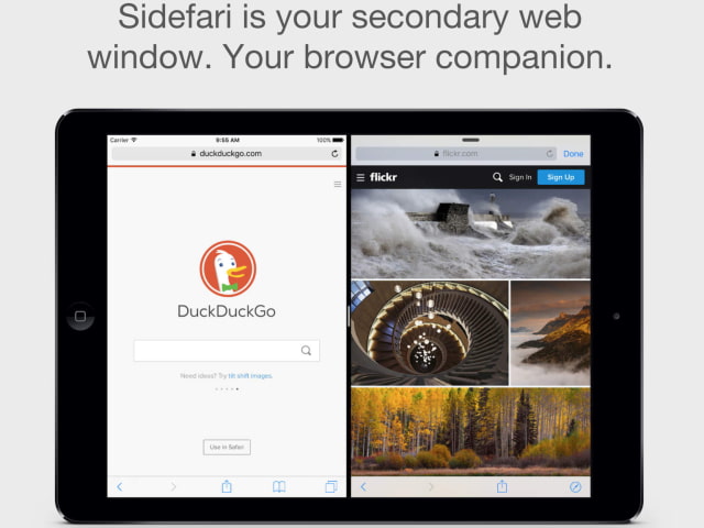 Sidefari Lets You Browse Two Webpages Side by Side on the iPad
