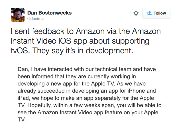 Amazon is Reportedly Working on an Amazon Video App for the Apple TV