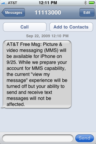 AT&amp;T Begins Notifying Customers of MMS Launch