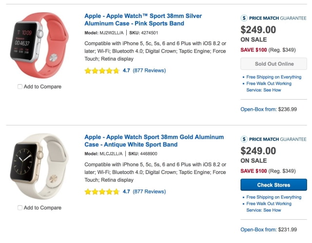 Best Buy Discounts the Apple Watch By $100
