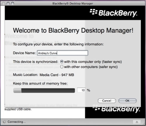 Un vistazo al software de escritorio de Mac para la BlackBerry