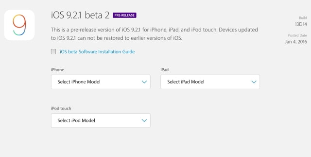 Apple Releases iOS 9.2.1 Beta 2 to Developers for Testing