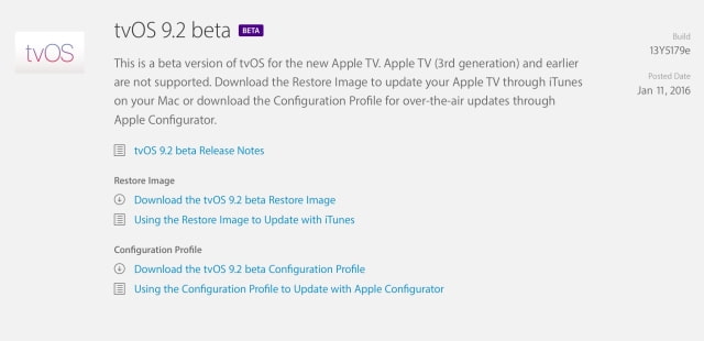 Apple Releases First tvOS 9.2 Beta With Support for Folders, MapKit, Bluetooth Keyboards, More