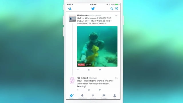 You Can Now Watch Periscope Broadcasts Live on Twitter for iOS