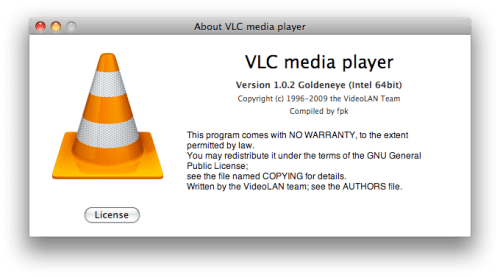 VLC 1.0.2 Released in 64-bit for Mac