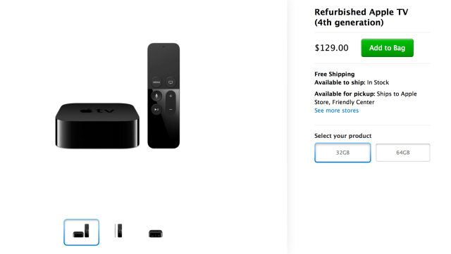 Refurbished Apple TV 4 Now Available Through Apple Online Store