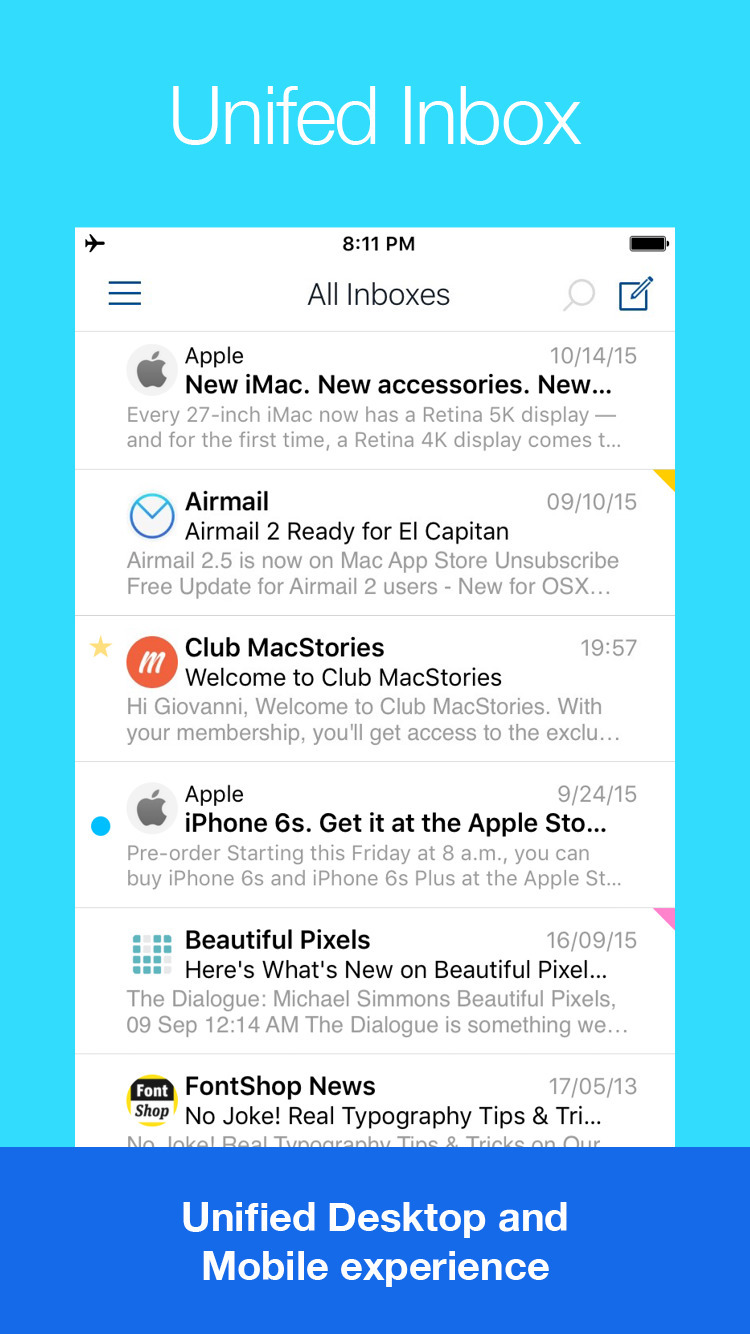 Airmail Email App Launches for iPhone and Apple Watch