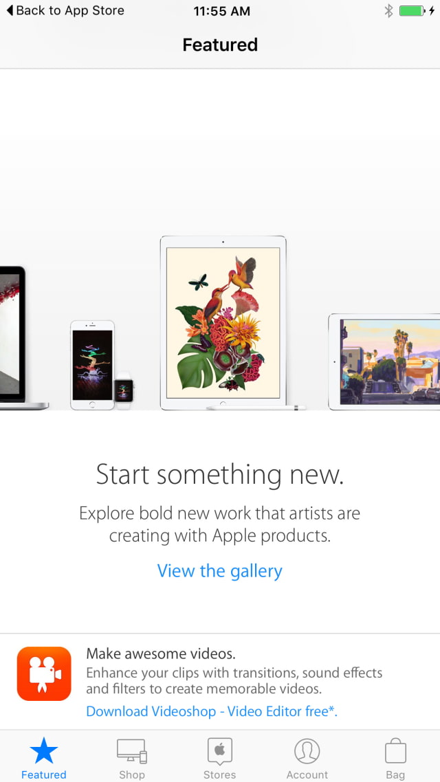 Apple Offers Videoshop as a Free Download via the Apple Store App