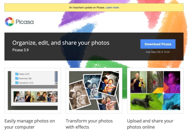 Google is Shutting Down Picasa Starting March 15th