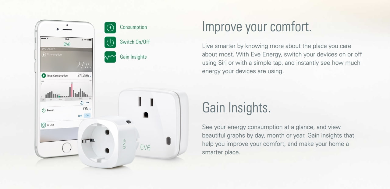 Elgato HomeKitEnabled Eve Energy Switch & Power Meter Now Available in