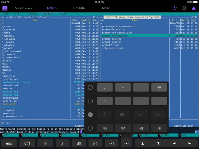 Panic Updates Prompt 2 SSH Client With Split-Screen Views on iPad, Tabs, 3D Touch, More