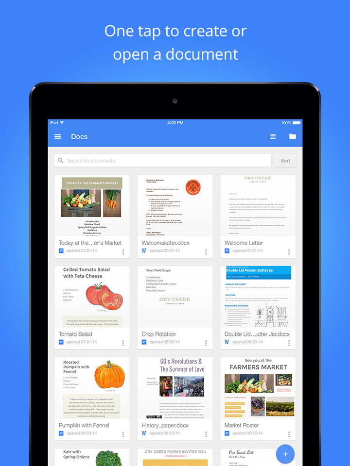 Google Docs App Gets Updated With iPad Pro Support, Word Count