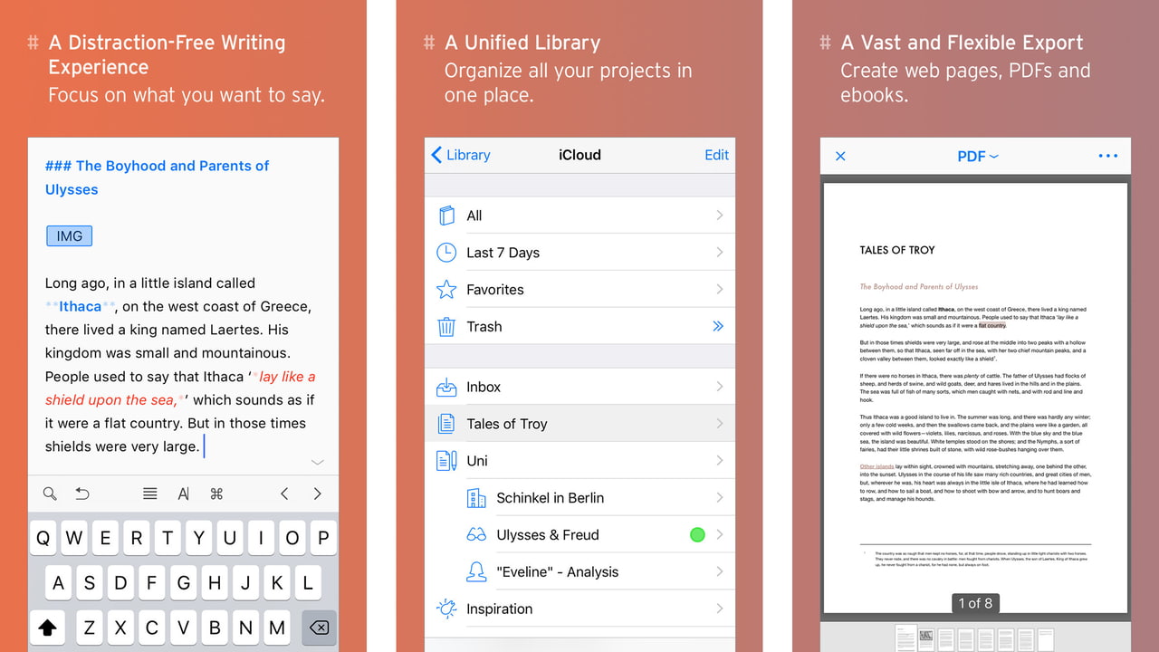 Ulysses Writing App is Now Available for iPhone and iPad Pro - iClarified
