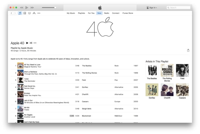 Apple Posts New Apple Music Playlist Featuring 40 Songs From Apple Ads