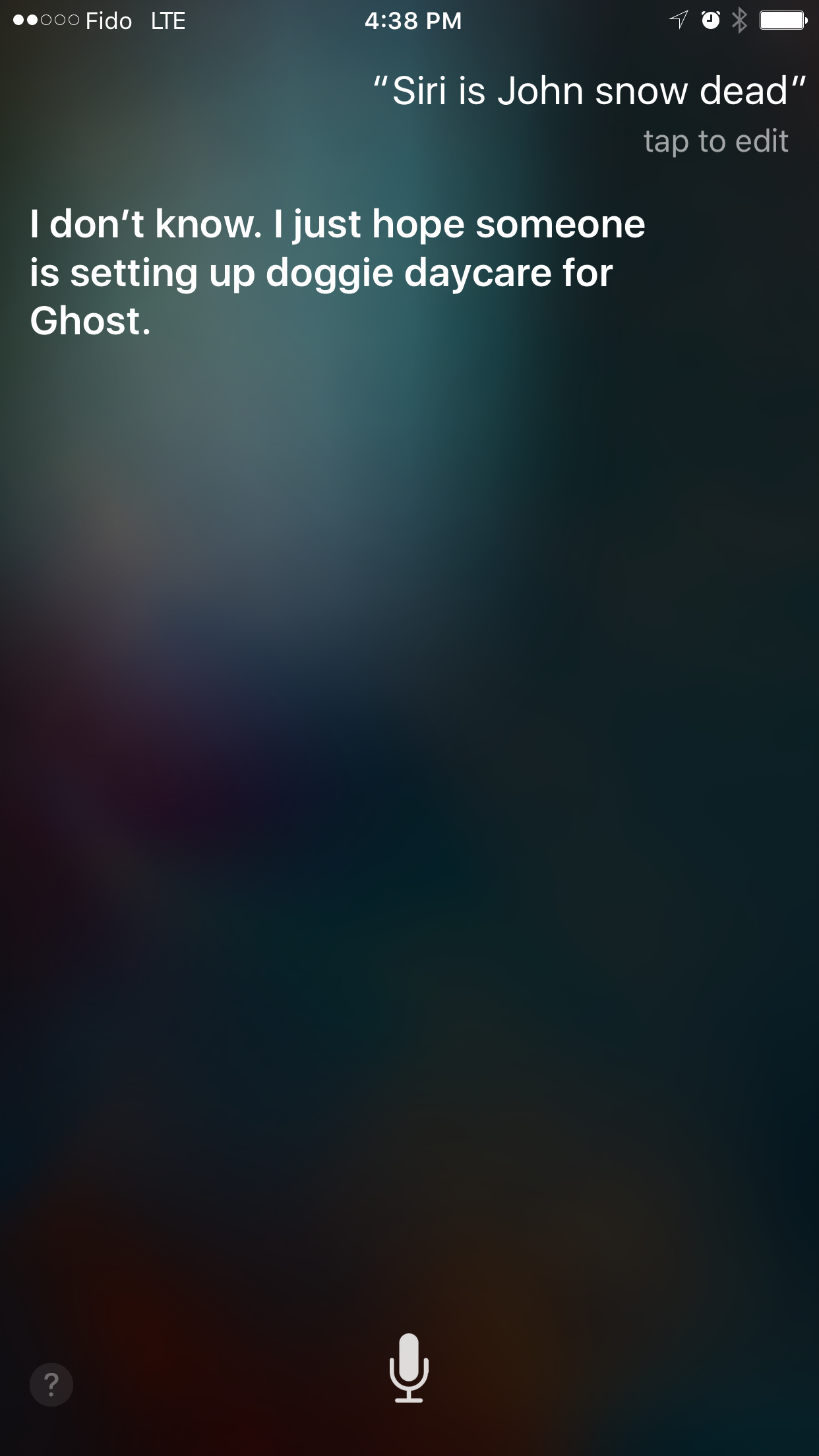 Siri&#039;s Response to the Question: &#039;Is Jon Snow Dead?&#039;
