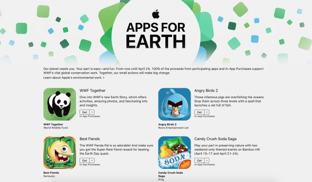 Apple  Launches 'Apps for Earth' Promotion With Proceeds Going to the World Wildlife Fund