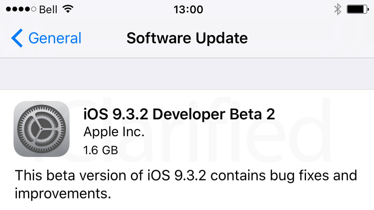 Apple Releases iOS 9.3.2 Beta 2 to Developers for Testing - iClarified