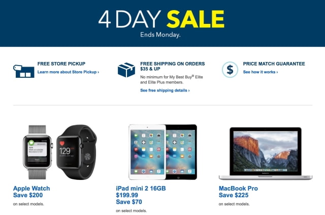 Best Buy Sale: $200 Off Apple Watch, $225 Off MacBook Pro