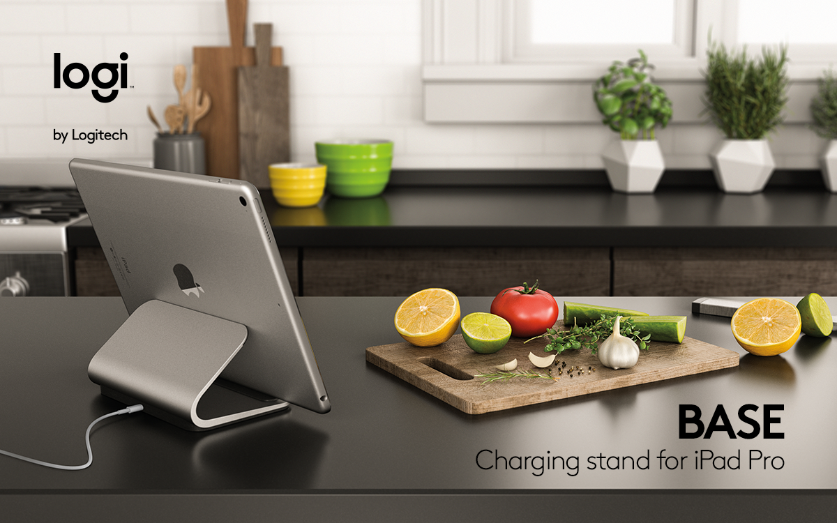 Logitech Unveils Logi BASE Charging Stand with Smart Connector for iPad Pro