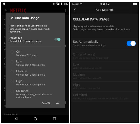 Netflix Launches New Cellular Data Controls
