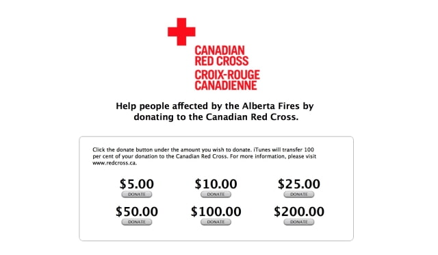 Apple is Accepting Red Cross Donations to Help Victims of the Alberta Fires