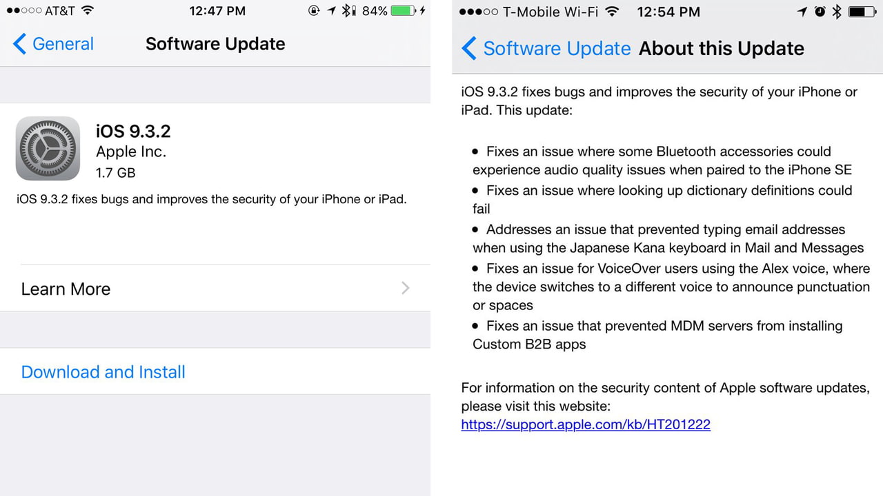 Apple Releases iOS 9.3.2 for iPhone, iPad, iPod touch [Download] -  iClarified