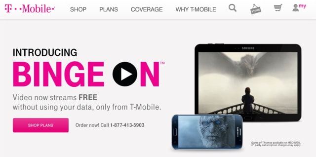 T-Mobile Announces Binge On Expansion to Include Spotify, NBC, Google Play Music, Others
