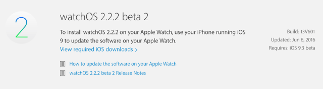 Apple Releases First watchOS 2.2.2 Beta, Second tvOS 9.2.2 Beta to Developers [Download]