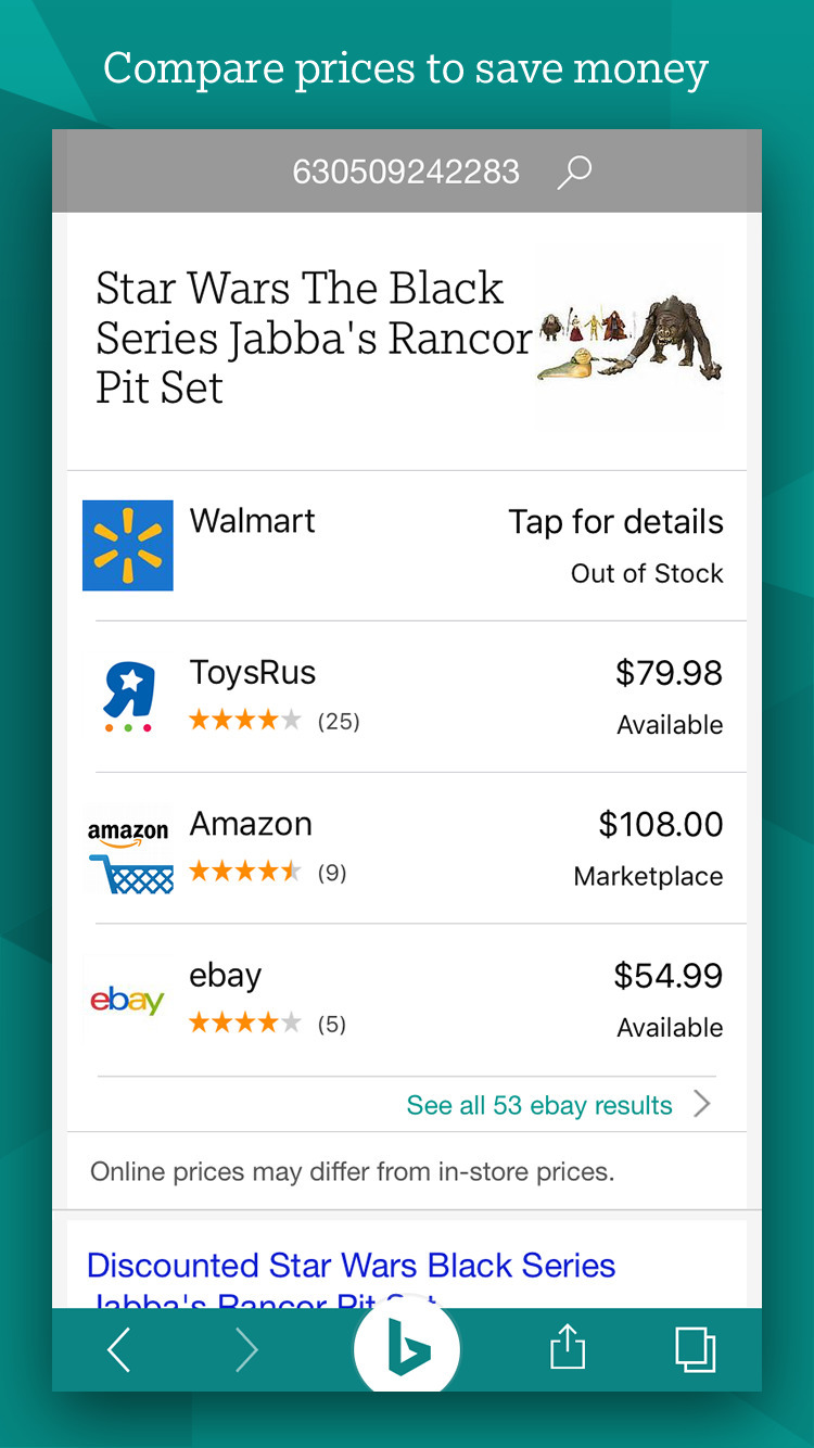 Bing App Now Lets You Compare Product Prices Across Popular Shopping Sites