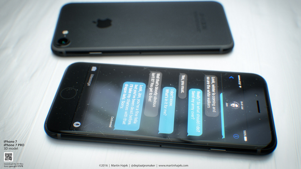 Amazing Renders Show &#039;iPhone 7&#039; in Space Black With Force Touch Home Button, Lightning Headphones [Images]